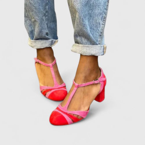 Doreen | Colourblock T-Bar Heels