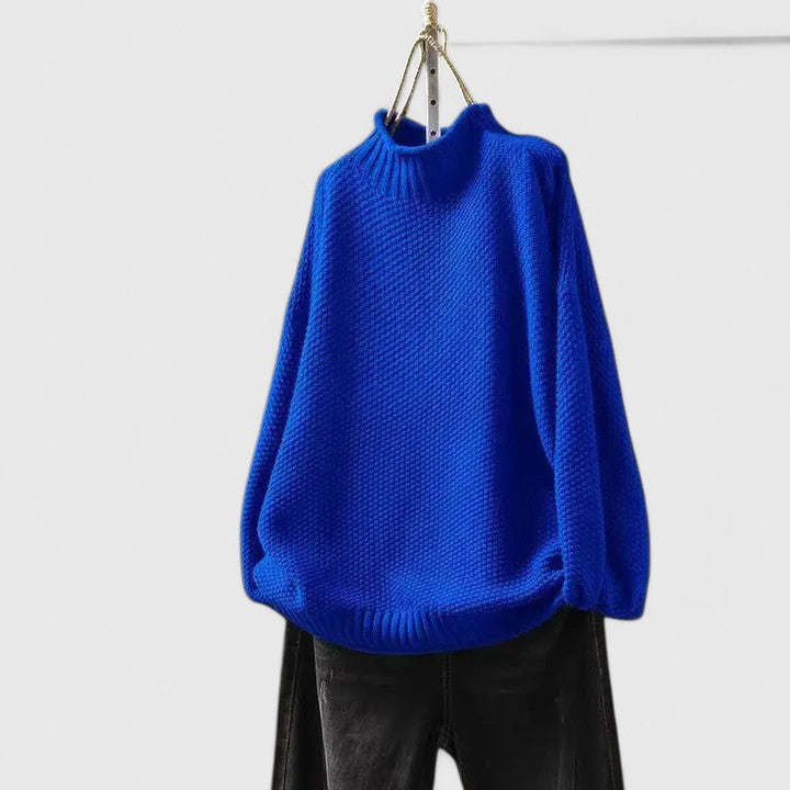 Michelle | Textured Turtleneck Sweatshirt