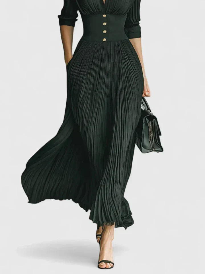 Millie-Rae | Pleated Midi Dress