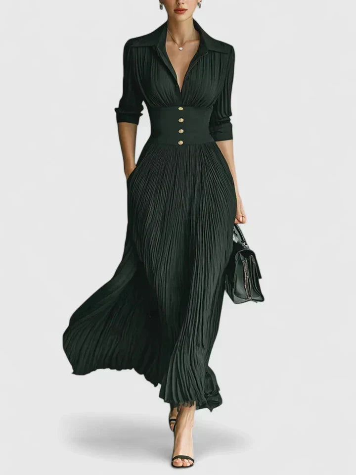 Millie-Rae | Pleated Midi Dress