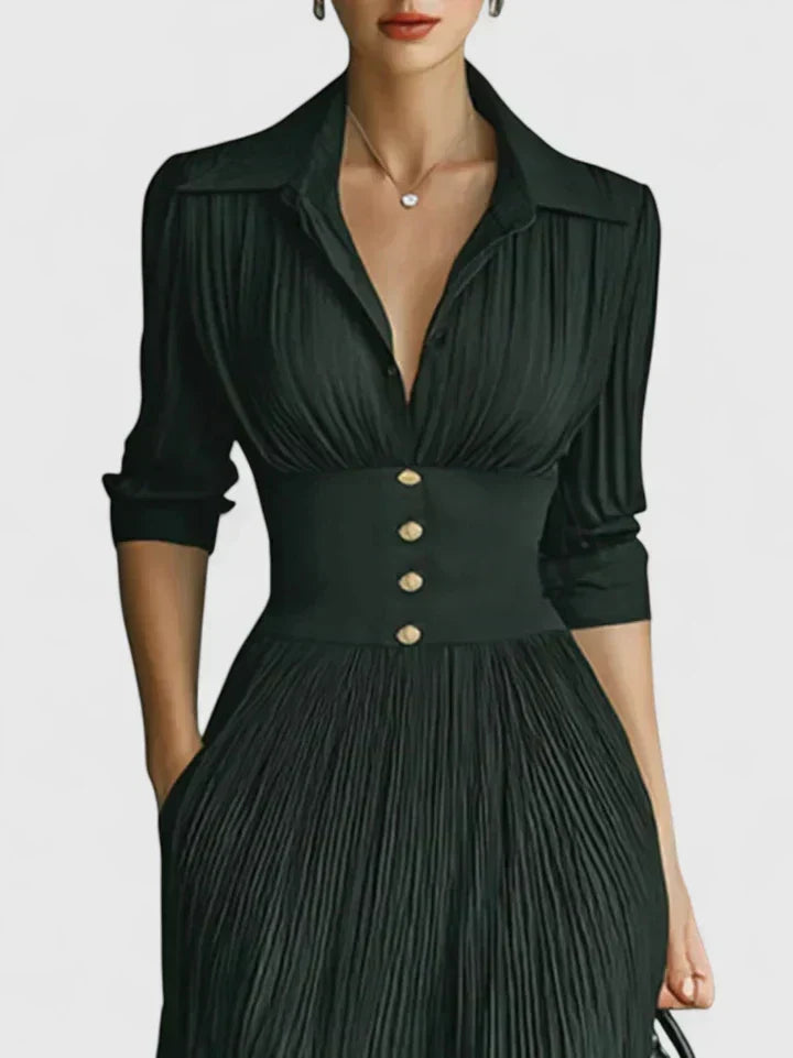 Millie-Rae | Pleated Midi Dress