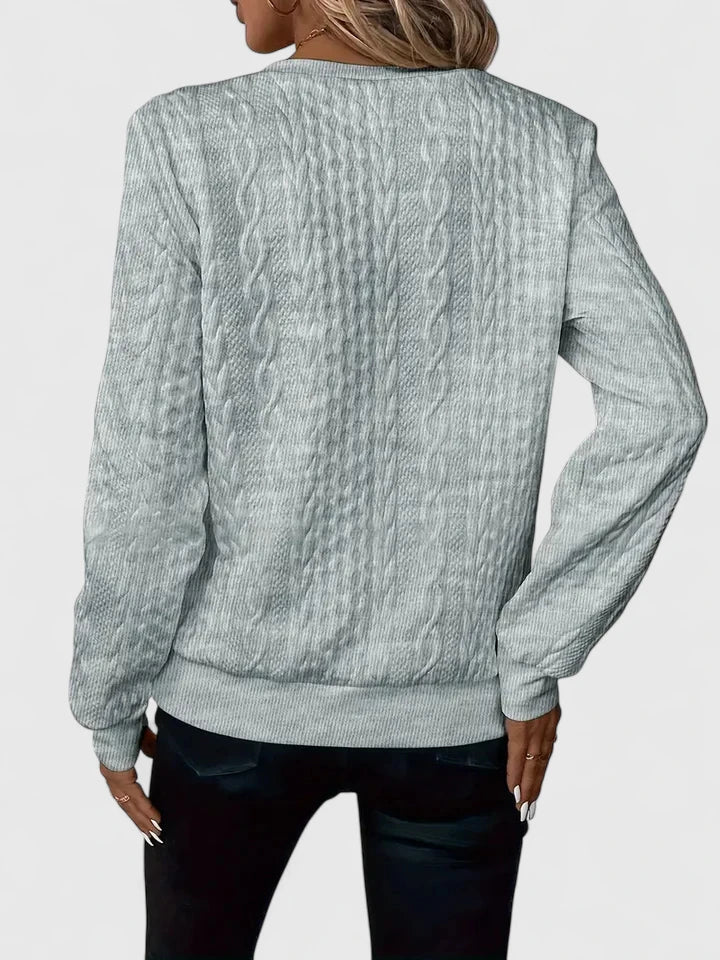 Claudia | Textured Cable Sweatshirt