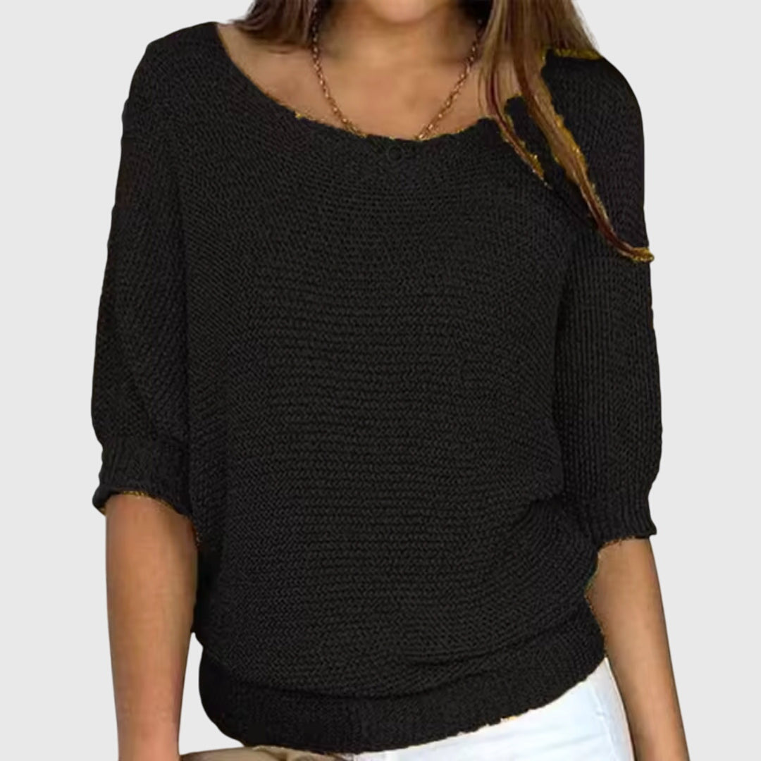 Beatrice | Textured Knit Sweatshirt