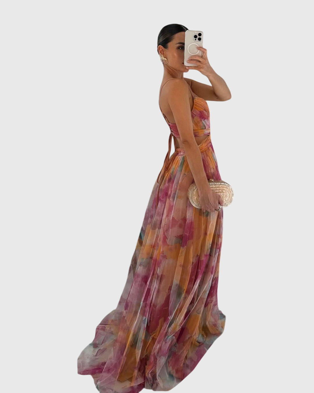 Lowri | Watercolour Maxi Dress