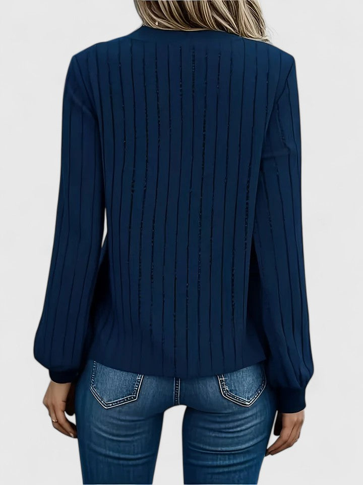 Louise | Ribbed V-neck Sweatshirt