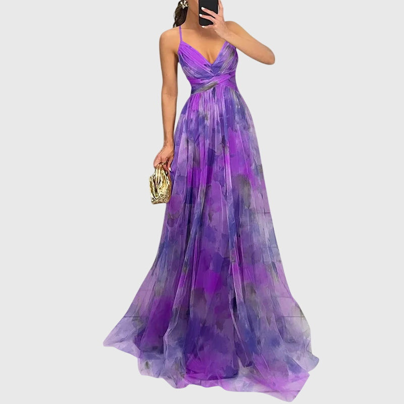 Lowri | Watercolour Maxi Dress