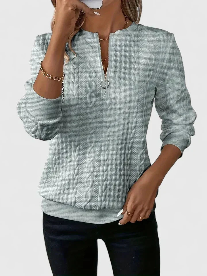 Claudia | Textured Cable Sweatshirt