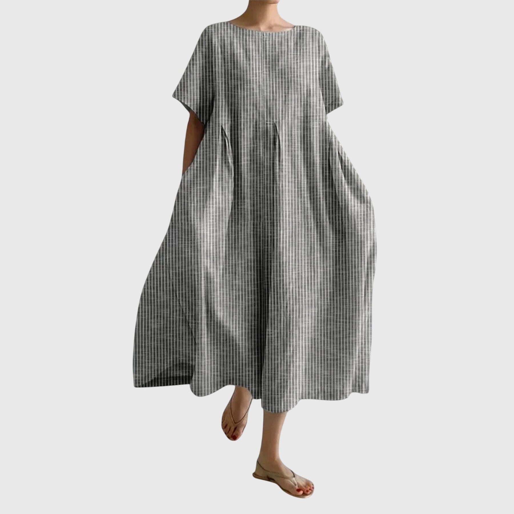 Aleesha | Striped Linen Dress