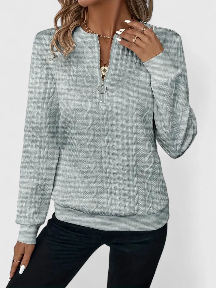Claudia | Textured Cable Sweatshirt