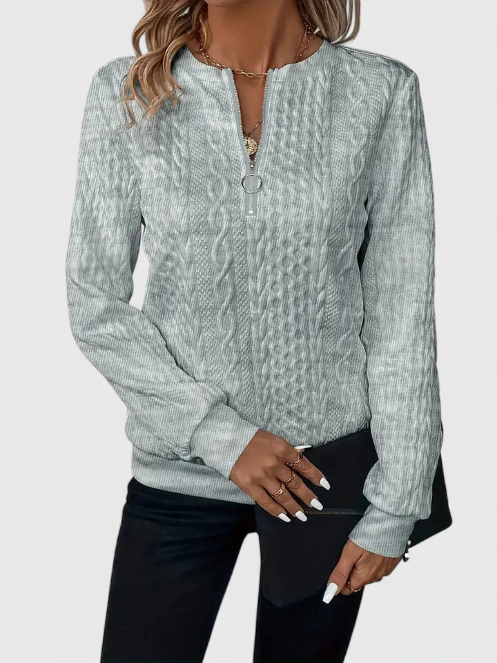 Claudia | Textured Cable Sweatshirt