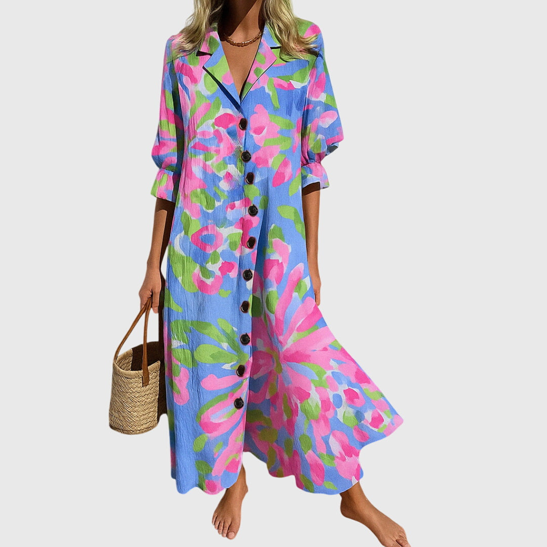 Charli | Floral Button Dress