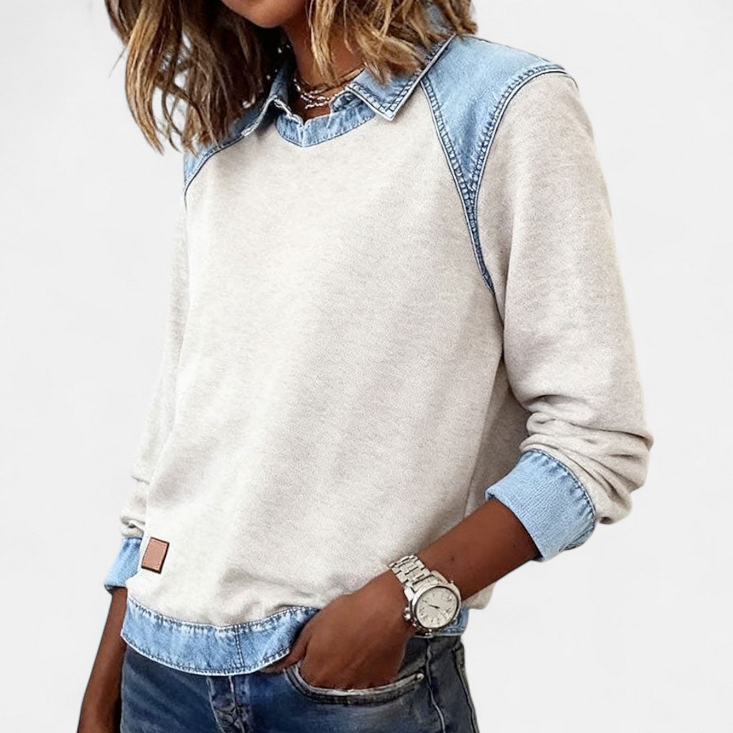 Theresa | Collar Sweatshirt