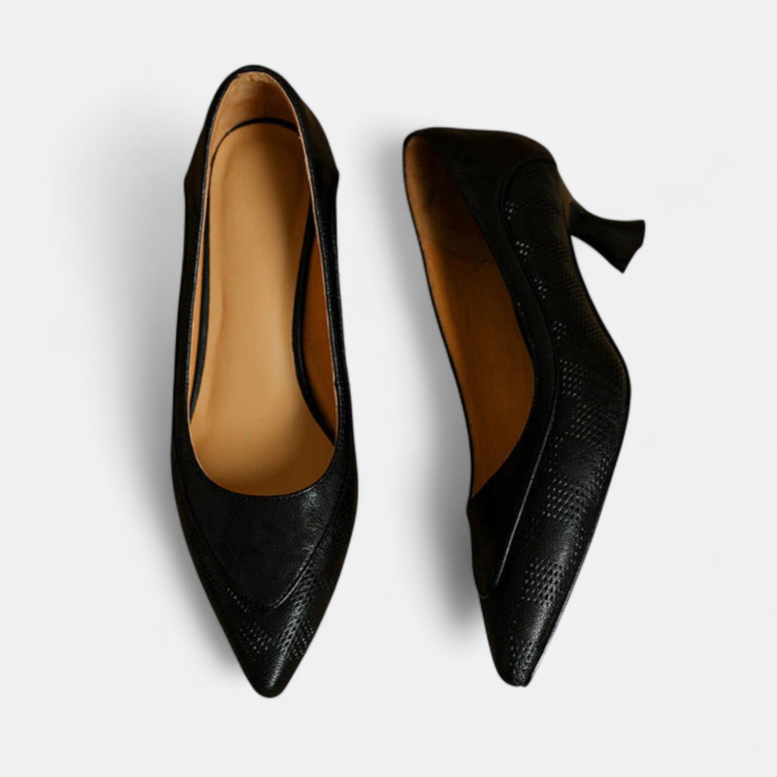 Kirsty | Pointed Heels in Cognac