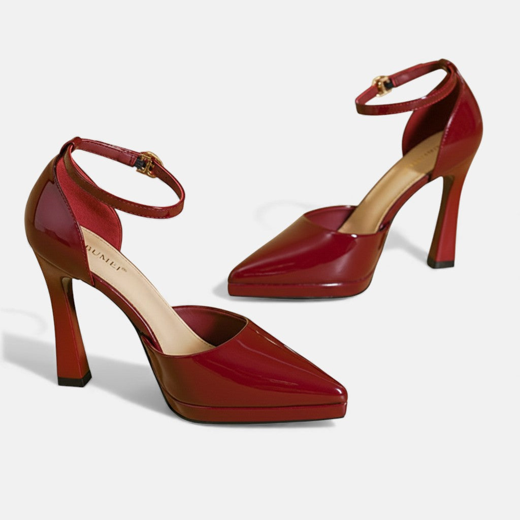 Claudette | Patent Platform Heels