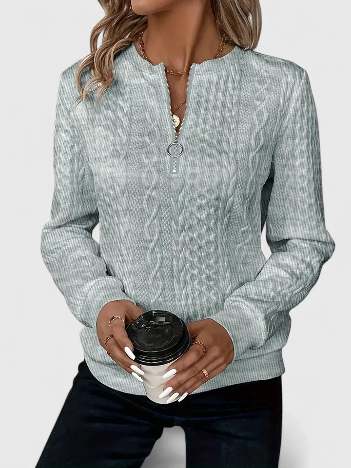 Claudia | Textured Cable Sweatshirt