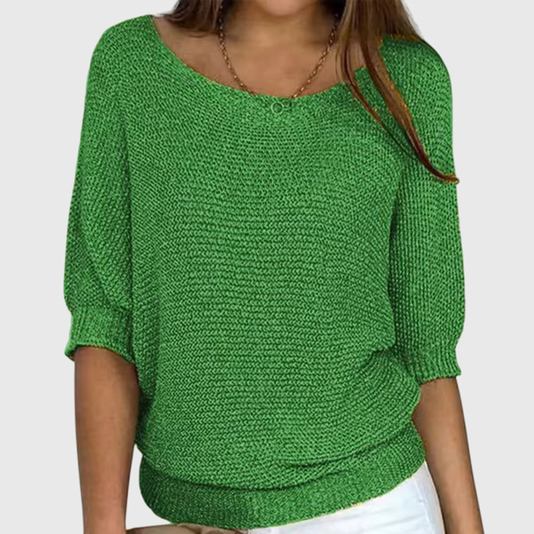 Beatrice | Textured Knit Sweatshirt