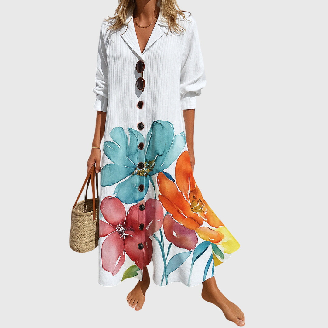 Charli | Floral Button Dress