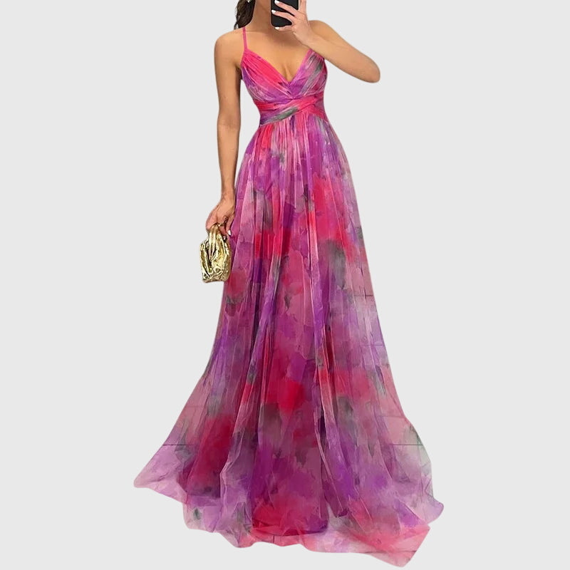 Lowri | Watercolour Maxi Dress