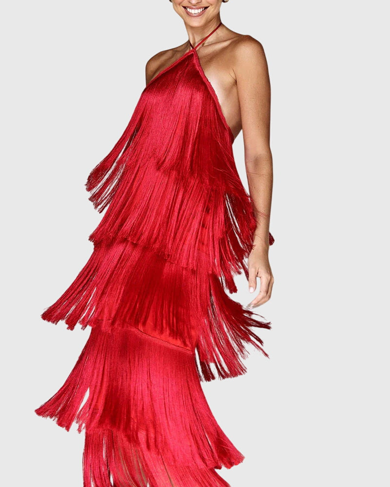 Lexi-Mae | Fringed Evening Dress