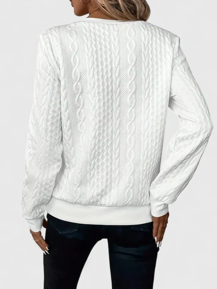 Claudia | Textured Cable Sweatshirt