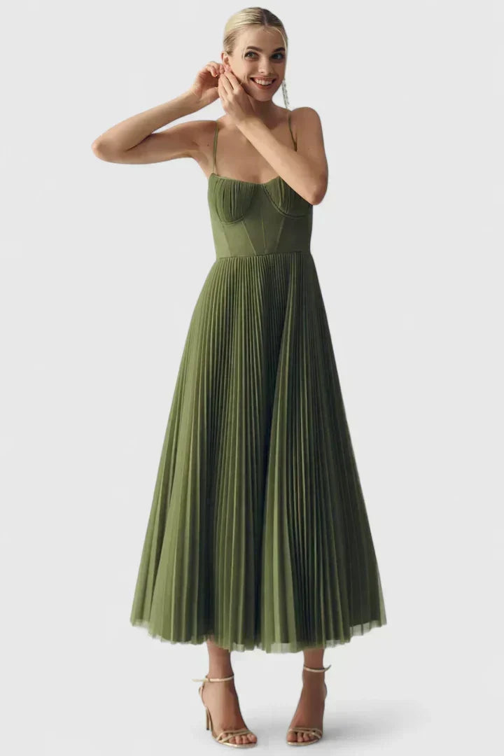 Ashleigh | Pleated Midi Dress