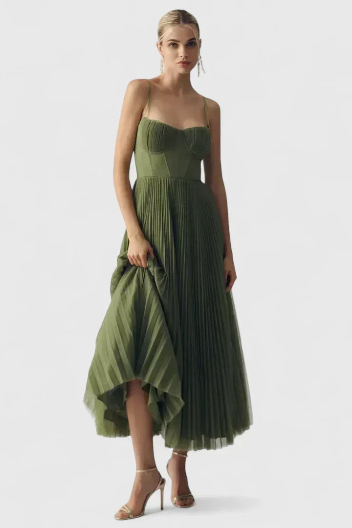 Ashleigh | Pleated Midi Dress