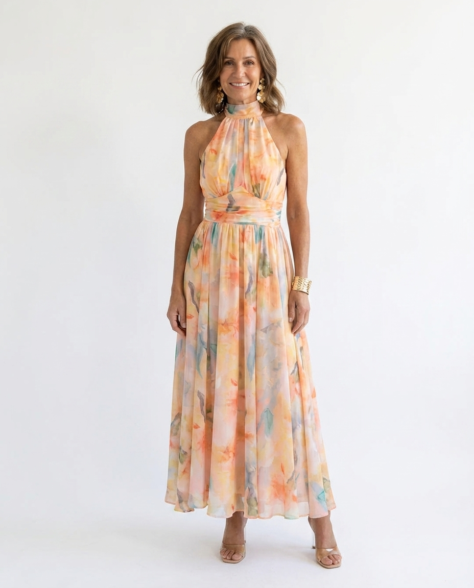 Harpreet | Floral Halter Dress