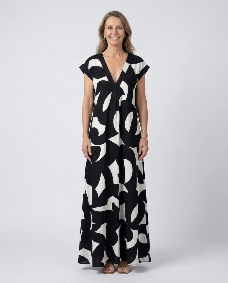 Ying | Abstract Midi Dress