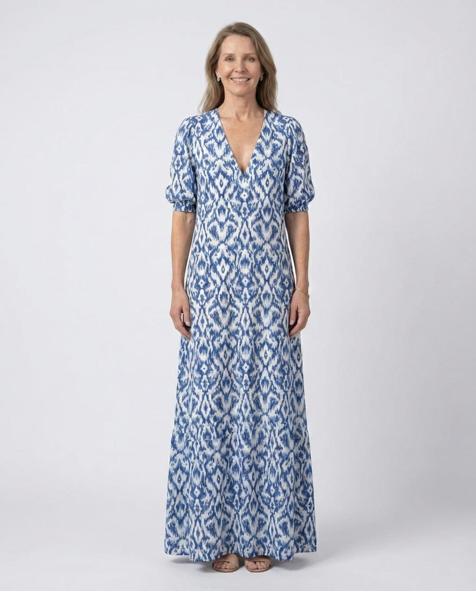 Lourdes | Patterned Midi Dress