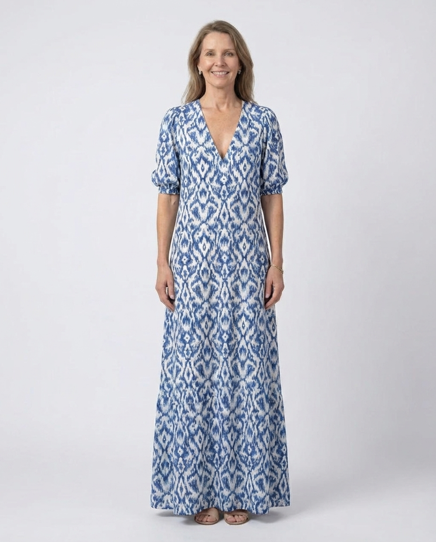 Lourdes | Patterned Midi Dress