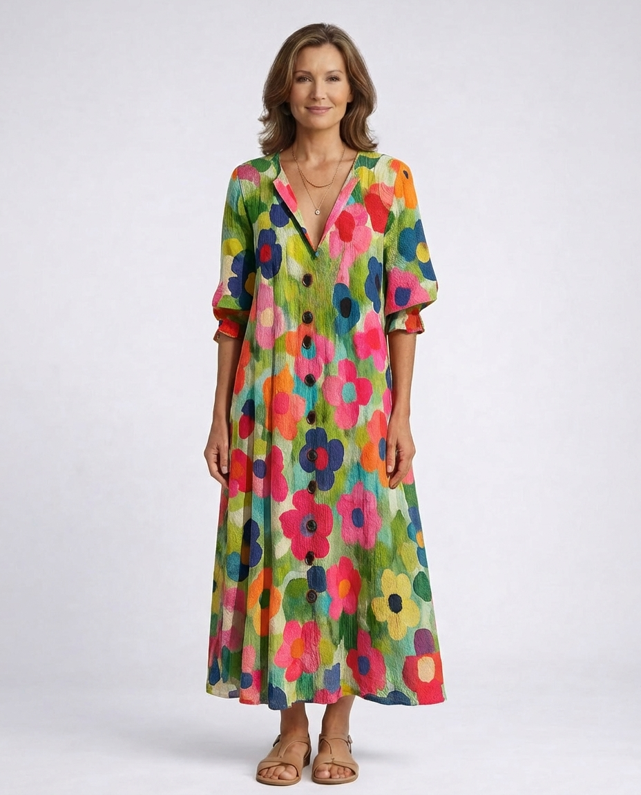Charli | Floral Button Dress