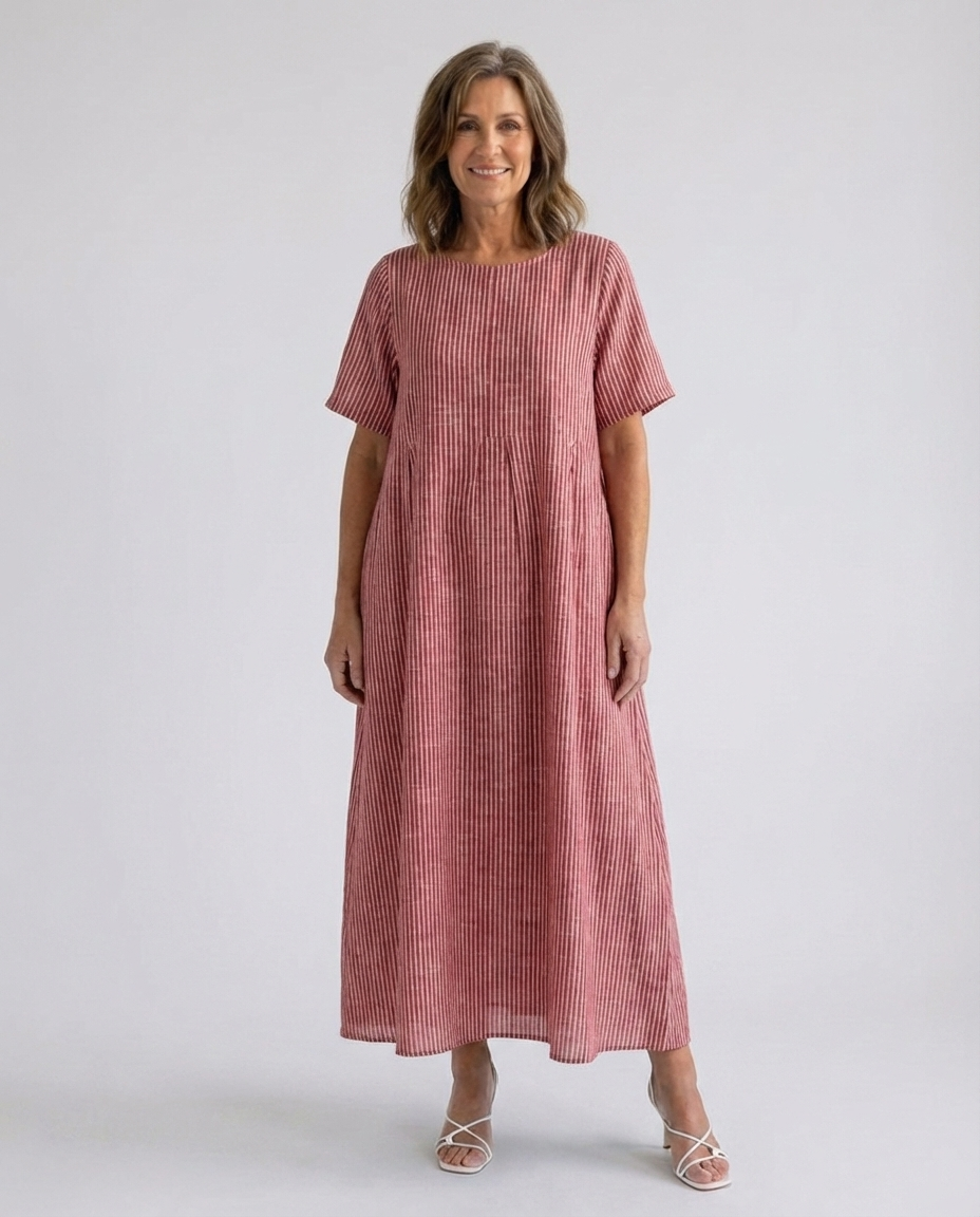 Aleesha | Striped Linen Dress