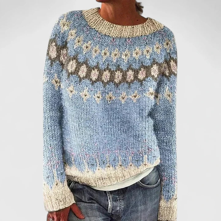 Miriam | Patterned Knit Sweatshirt