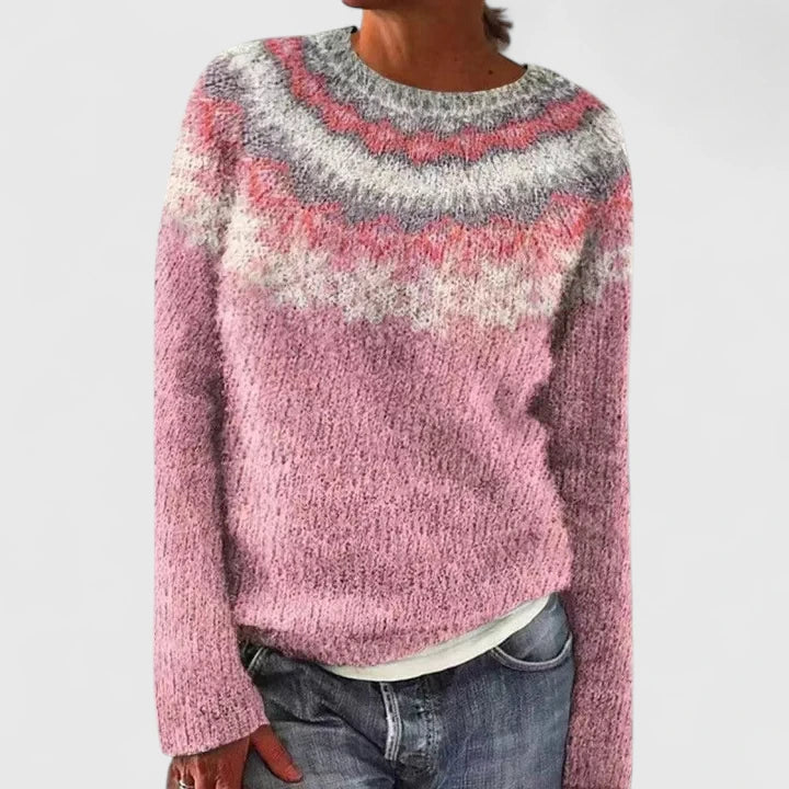 Miriam | Patterned Knit Sweatshirt