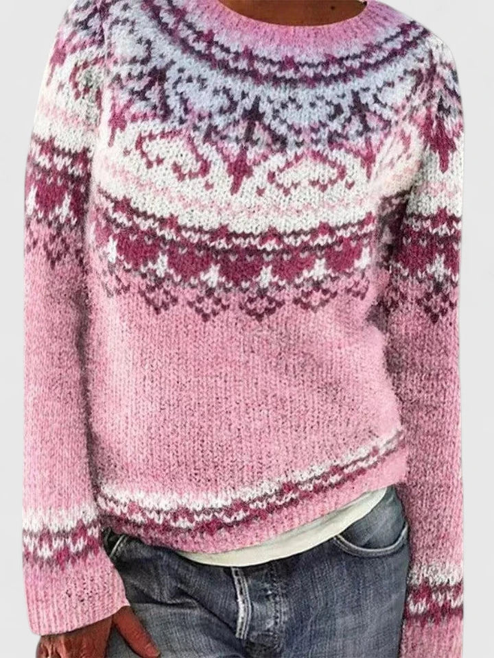 Miriam | Patterned Knit Sweatshirt