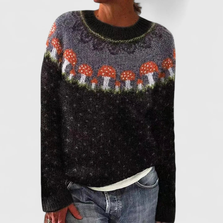 Miriam | Patterned Knit Sweatshirt