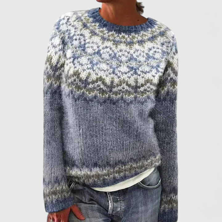 Miriam | Patterned Knit Sweatshirt