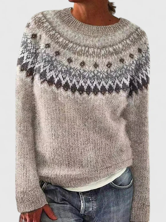 Miriam | Patterned Knit Sweatshirt