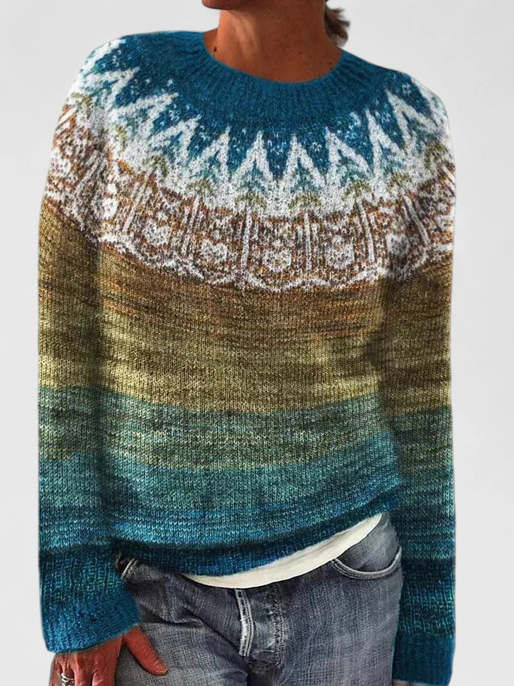 Miriam | Patterned Knit Sweatshirt