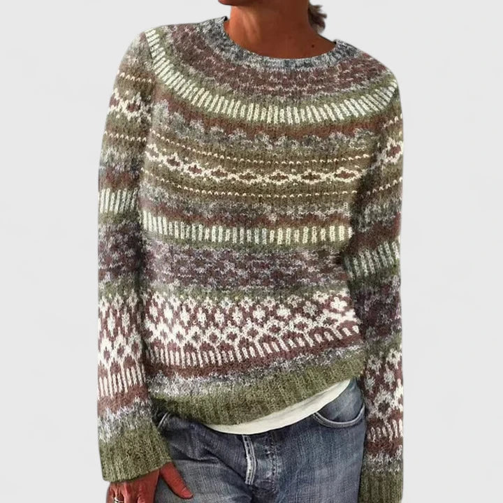 Miriam | Patterned Knit Sweatshirt