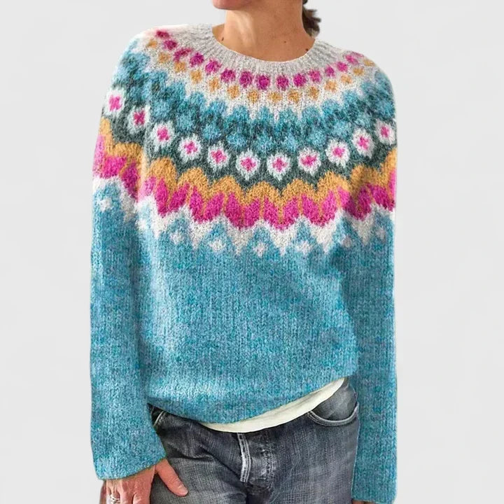 Miriam | Patterned Knit Sweatshirt