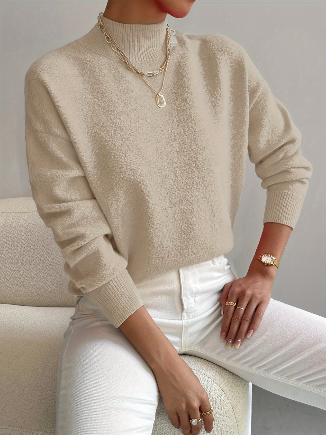 Alison | Luxe Roll Neck Sweatshirt