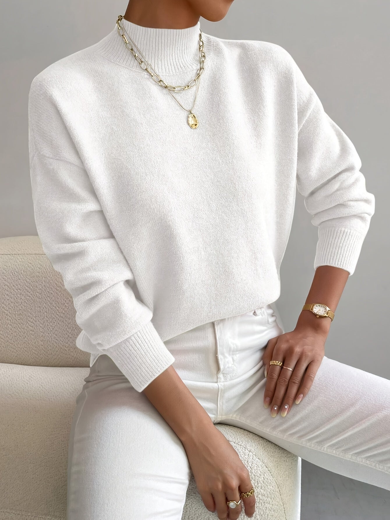 Alison | Luxe Roll Neck Sweatshirt