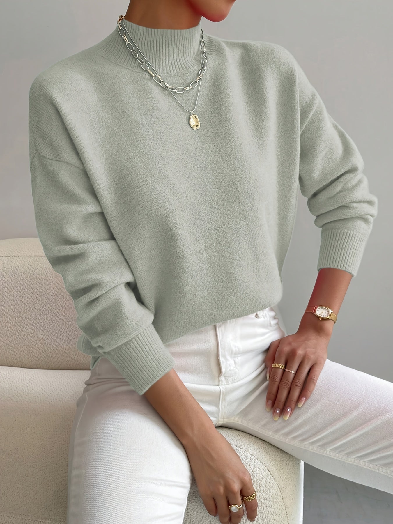 Alison | Luxe Roll Neck Sweatshirt
