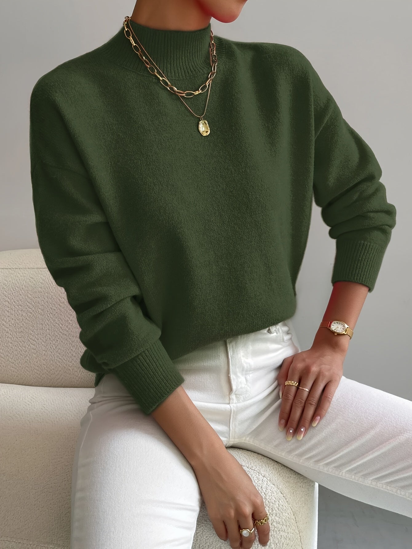 Alison | Luxe Roll Neck Sweatshirt