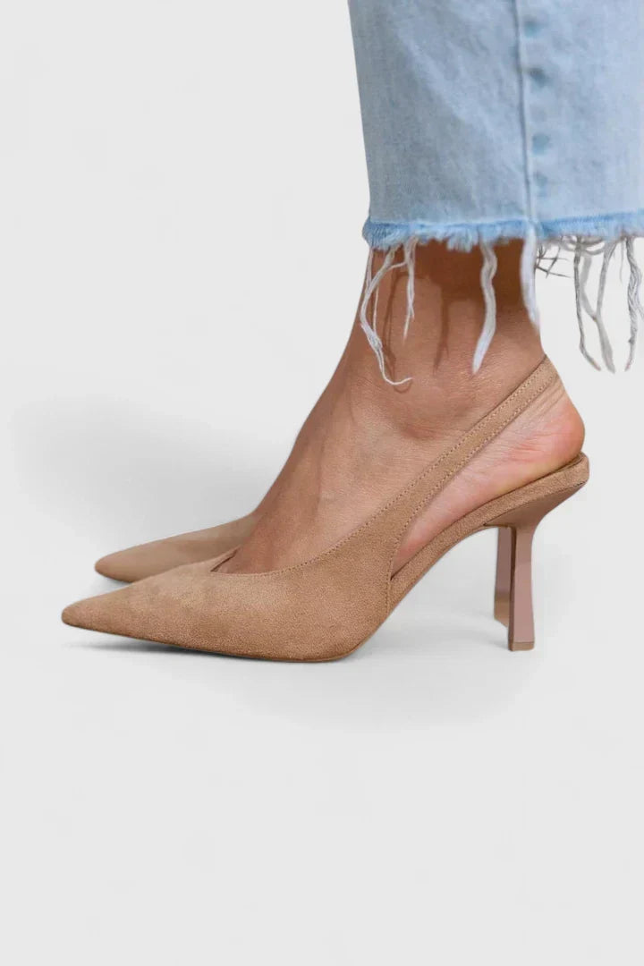 Yvonne | Suède Slingback Loafers