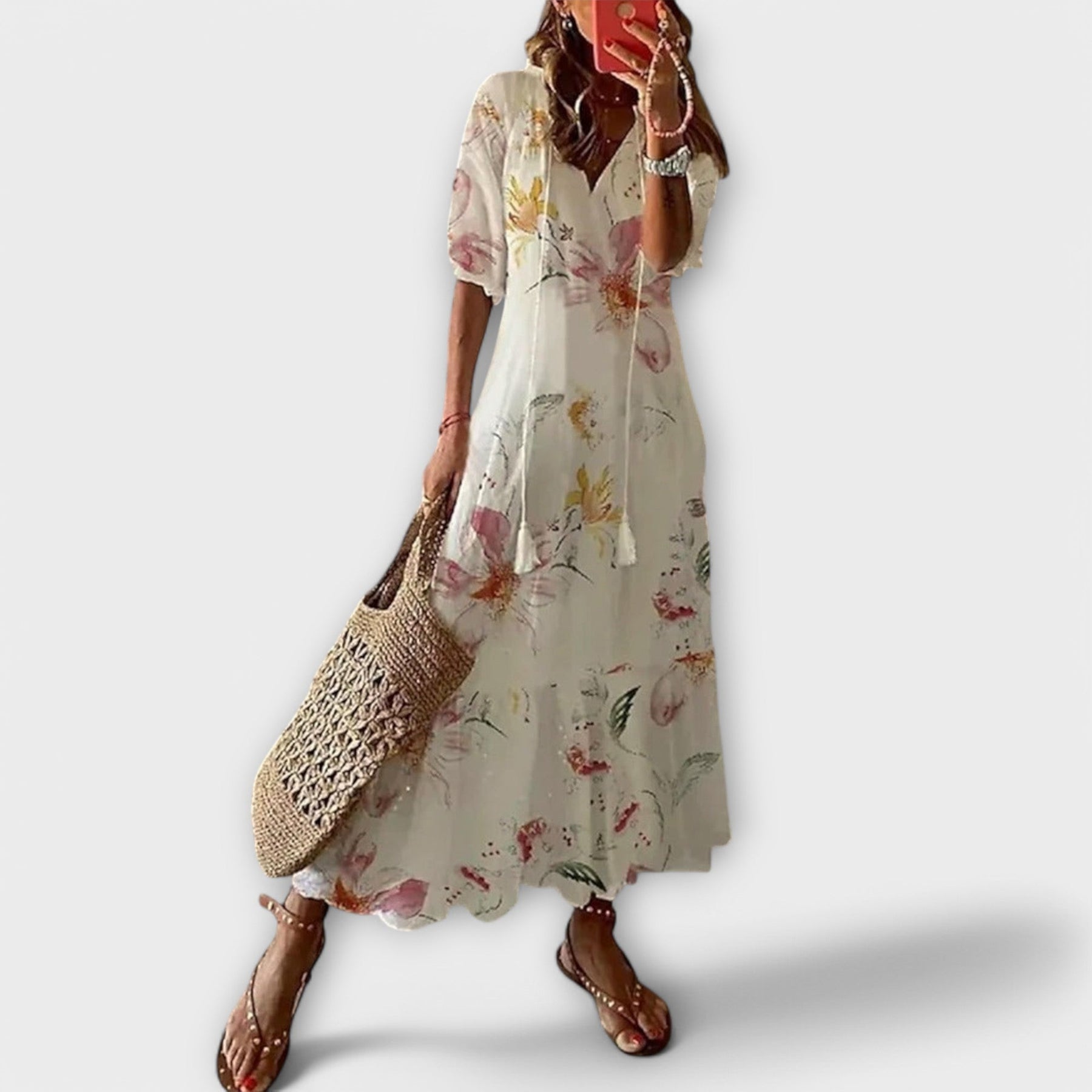 Lourdes | Patterned Midi Dress