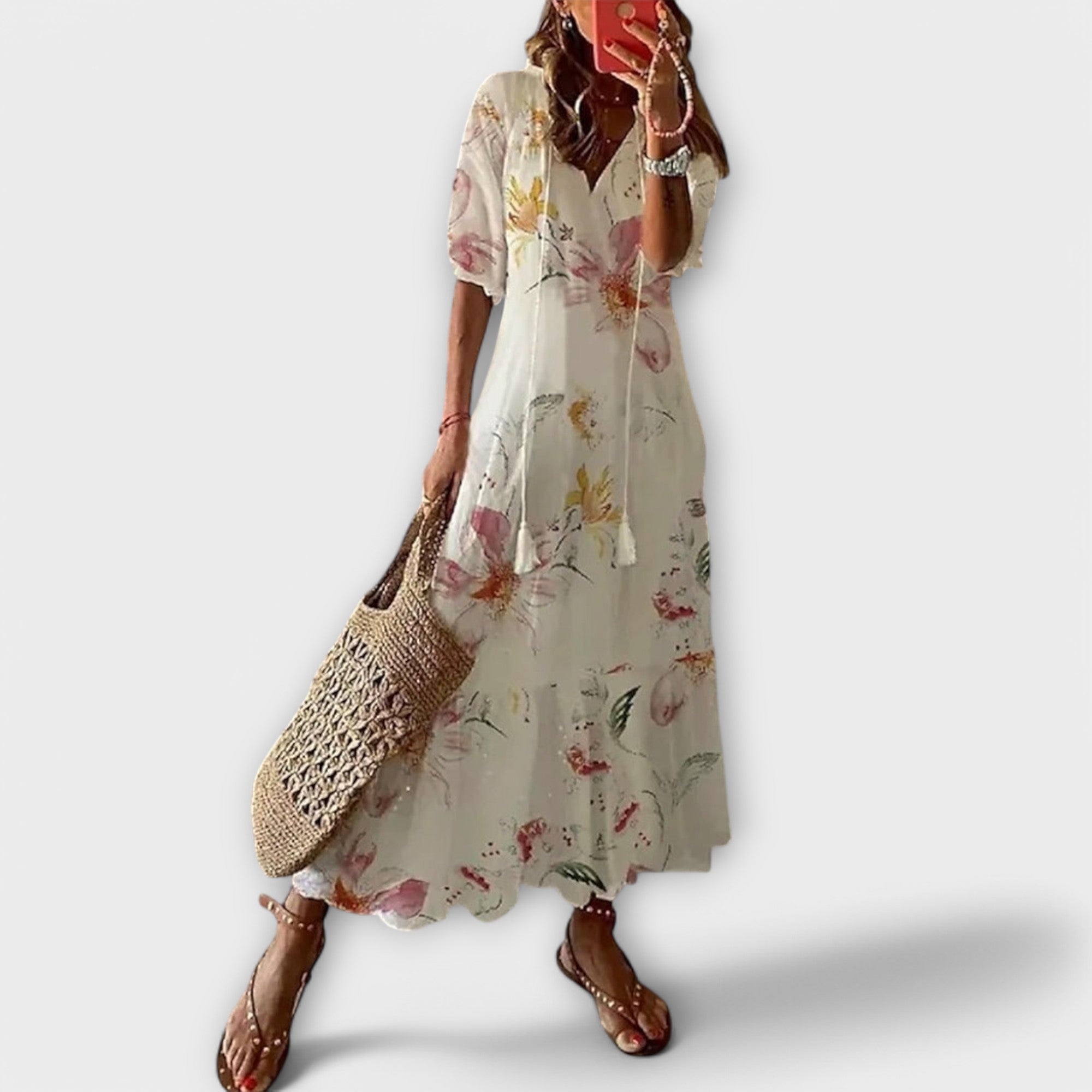 Lourdes | Patterned Midi Dress