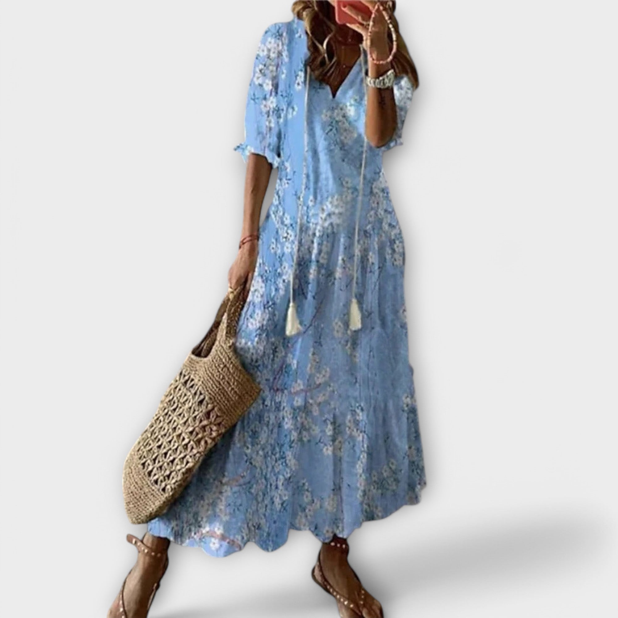 Lourdes | Patterned Midi Dress