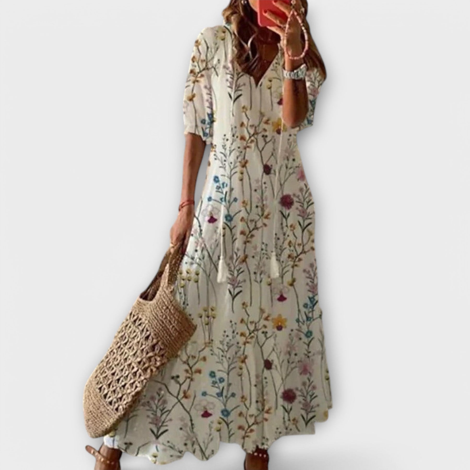Lourdes | Patterned Midi Dress